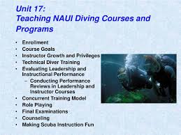 teaching naui diving courses