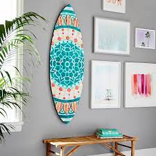 Capiz Surfboard Wall Decor Pottery