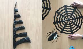how to make spider web out of garbage bag