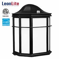 Leonlite 14w Led Outdoor Wall Lantern Outdoor Wall Lighting With Photocell 5000k Daylight Black Walmart Com Walmart Com