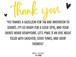 thank you for the invitation