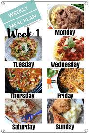 easy weekly meal plan week 1 family