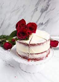 Two Tier Red Velvet Cake gambar png