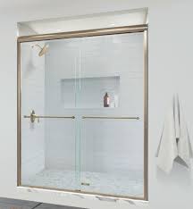 clear glass in the shower doors