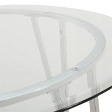 Noble House Arva Round Tempered Glass