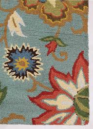 hacienda blue hand tufted wool rugs