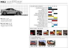 toyota mr2 touchup paint codes image