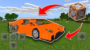 working car using command blocks in