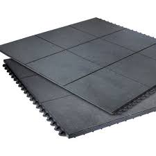 rubber tile gym mat flooring