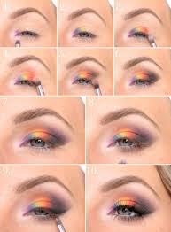 rainbow makeup tutorial step