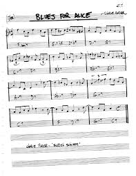 When swing is indicated, the reader converts the first eighth note/rest (of each quarter note value) into two tied triplet eighth notes/rests and the second eighth note/rest into a single eighth note triplet. Sheet Music Blues For Alice Charlie Parker Medium Swing Tempo 180 Jazz Backing Track Jazz Sheet Music Sheet Music Jazz Songs