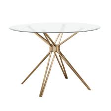gold metal base in the dining tables