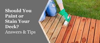 Painting Vs Staining Your Deck Which