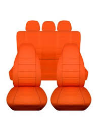 Solid Car Seat Covers Orange Semi