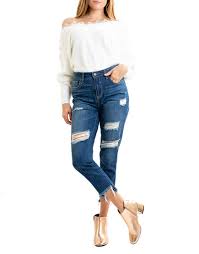 Buy Floral Embroidered Blue Jeans Cello Pina Court