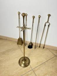 Fireplace Tools In Brass Italy 1970s