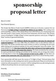Bunch Ideas Of Cover Letter Sponsorship Proposal Sample Best
