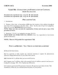 Lab Guidelines For Tea Leaves Extraction Experiment