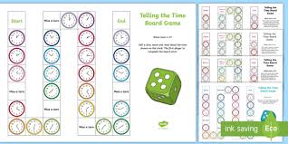 The homework site for teachers! Telling The Time Board Game Maths Teacher Made Twinkl