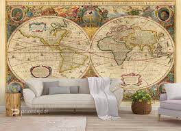 Beautiful Old World Map Wall Mural