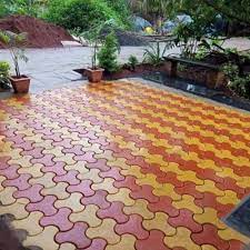 red interlocking floor tiles thickness