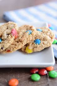 In large bowl, with mixer on low speed, beat brown sugar and butter about 3 minutes or until well blended, occasionally. Monster M M Cookies Peanut Butter Oatmeal M Ms Gluten Free
