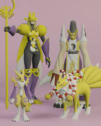 STL file Renamon Evolution Pack・Model to download and 3D print・Cults