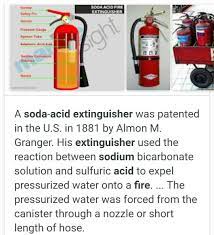 how the soda acid fire extinguisher is