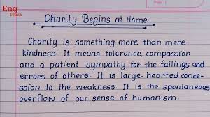 essay on charity begins at home essay