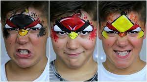 angry birds face painting makeup