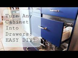 convert kitchen cabinets to drawers