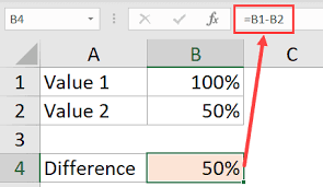 to subtract in excel subtract cells