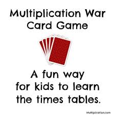 multiplication war card game