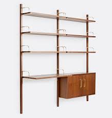 Hart Modular Walnut Double 6 Shelf With