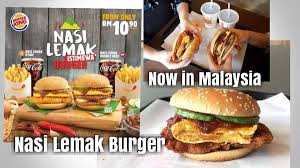 So ni kami buat review jujur : Burger King S All New Nasi Lemak Burger Now In Malaysia Miri City Sharing