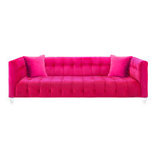 bea hot pink velvet sofa tov furniture