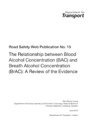 Pdf The Relationship Between Blood Alcohol Concentration