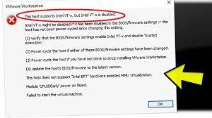 fix vmware workstation error this