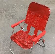 Vintage Lawn Chair Retro 1990s Red