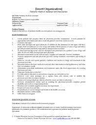 Pediatric Medical Assistant Job Description United Physician Services