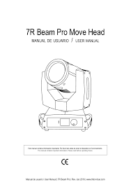 7r beam pro move head manualzz