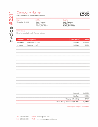 Publisher Invoice Template Red Ms Free Templates Batayneh Me