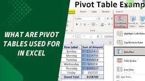 what are pivot tables used for in excel