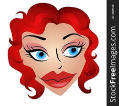 cartoonish woman with big lips free