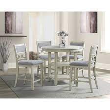 Counter height dining room sets suit people living in smaller houses and apartments by making the most of vertical space. Amherst White Counter Height Dining Room Set Elements Furniture Furniture Cart