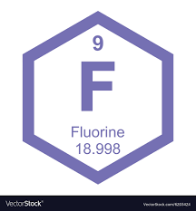 periodic table fluorine royalty free