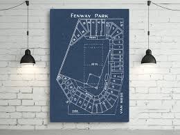 Print Of Vintage Boston Red Sox Fenway Park Seating Chart Print On Paper Or Canvas Man Cave Wall Art Gift For Him Baseball Coach Gift