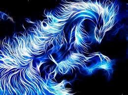 fractal blue dragon 3d and cg