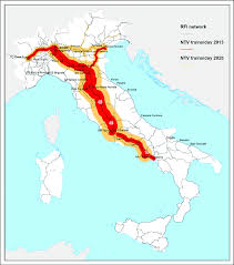 map of italo services trains per