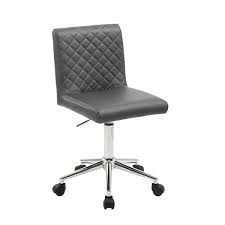 W Gray Faux Leather Task Chair